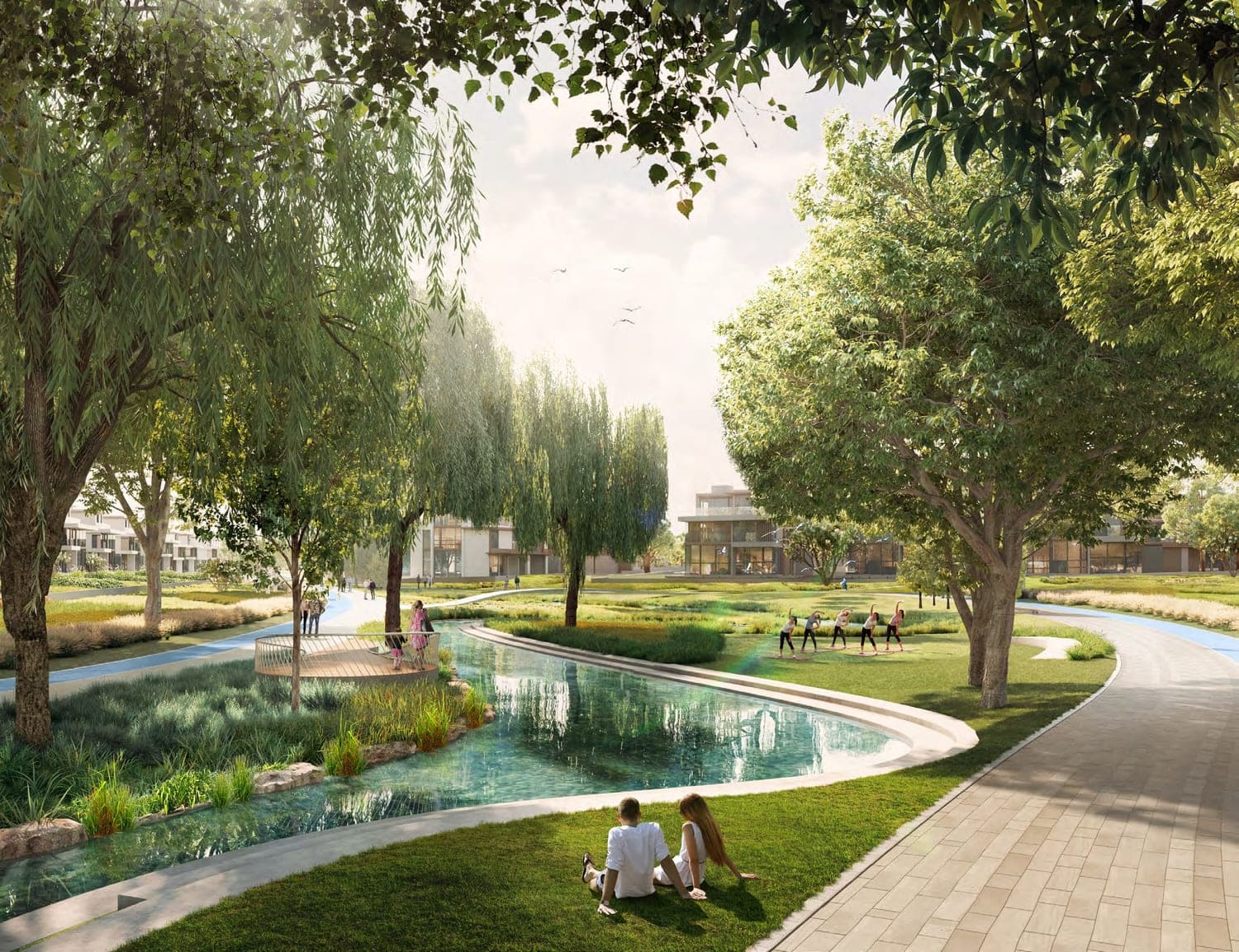 Nad Al Sheba Gardens Phase 9 amenity Yoga Lawn - Wadi Al Safa 3, Dubai - by Meraas