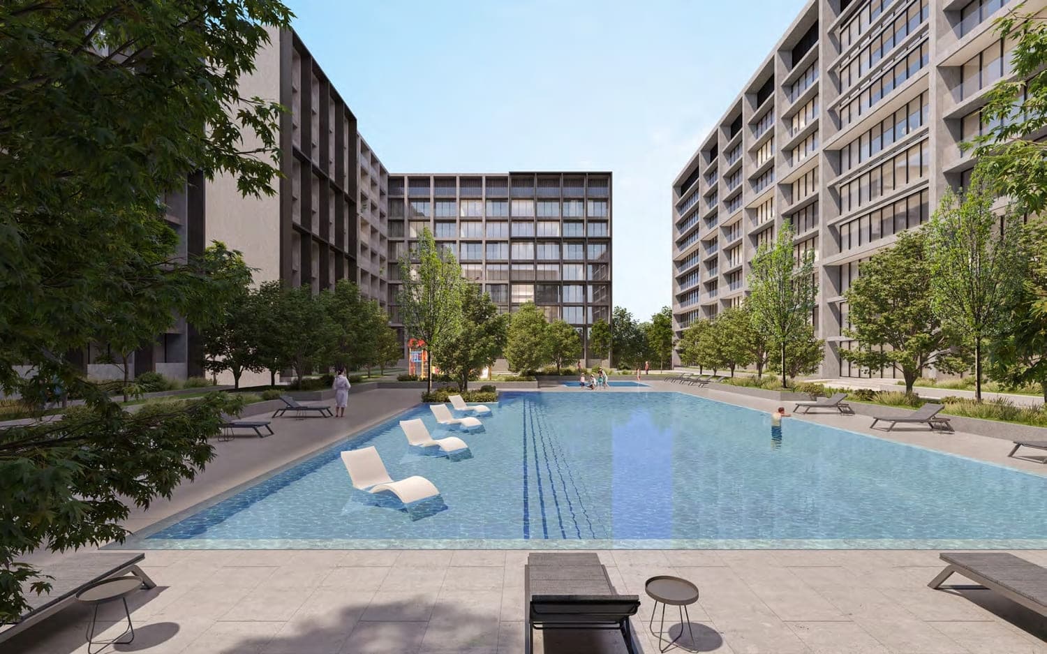 Nasaq Apartments amenity Swimming Pool - Muwaileh Commercial, Dubai - by Arada