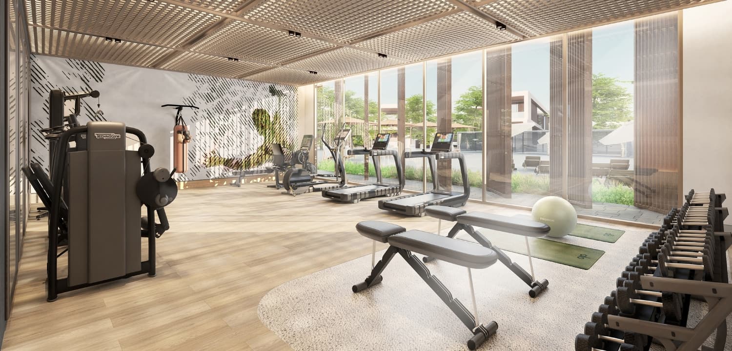 Naseem Al Jurf amenity Gym - Ghadeer Al Tayr, Dubai - by IMKAN Properties