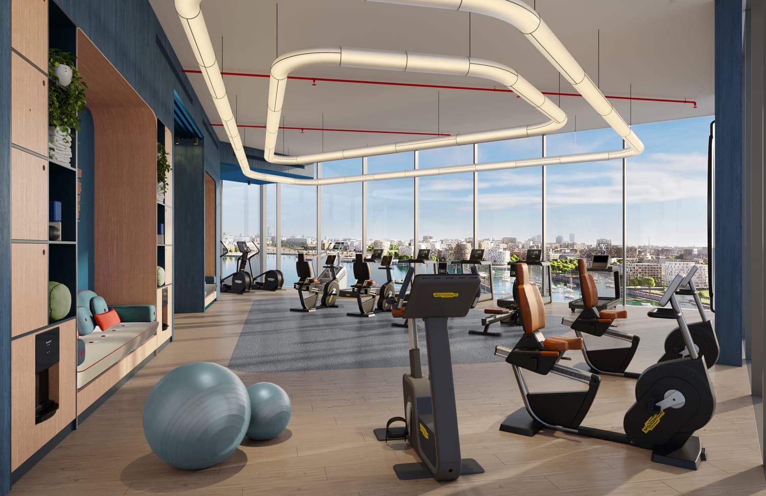 Nautica Towers amenity Indoor Cardio Gym - Maritime City, Dubai - by Select Group