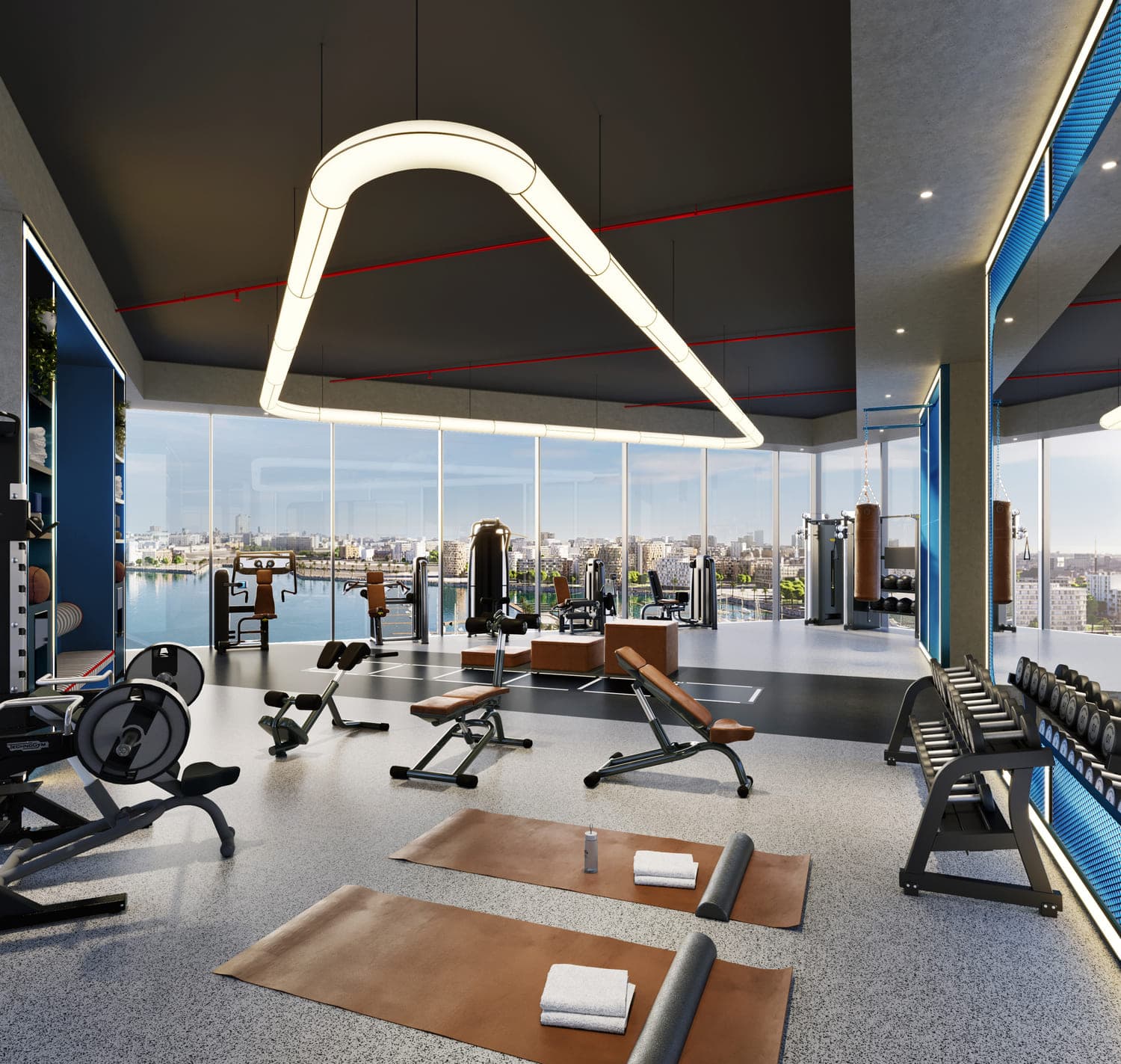 Nautica Towers amenity Strength Gym - Maritime City, Dubai - by Select Group