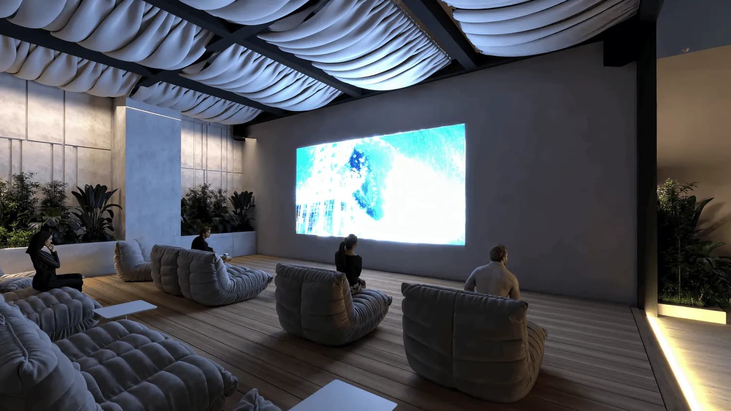 Nexara by 7th Key amenity Rooftop Cinema - JVC (Jumeirah Village Circle), Dubai - by 7th Key Development