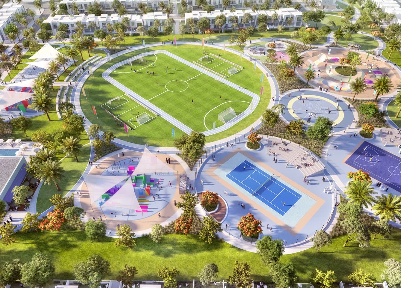 Nima amenity Sport Courts - The Valley, Dubai - by Emaar