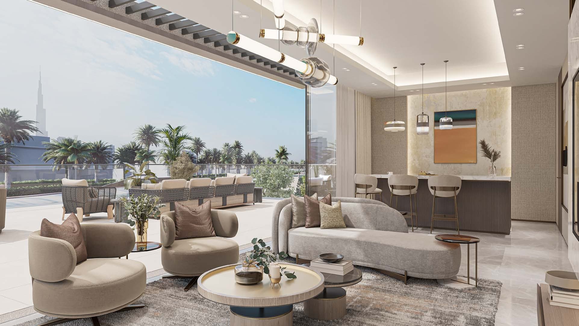 Nineteen Riviera Lagoon amenity Lounge Area - MBR District 11 (Meydan South), Dubai - by Riviera Group