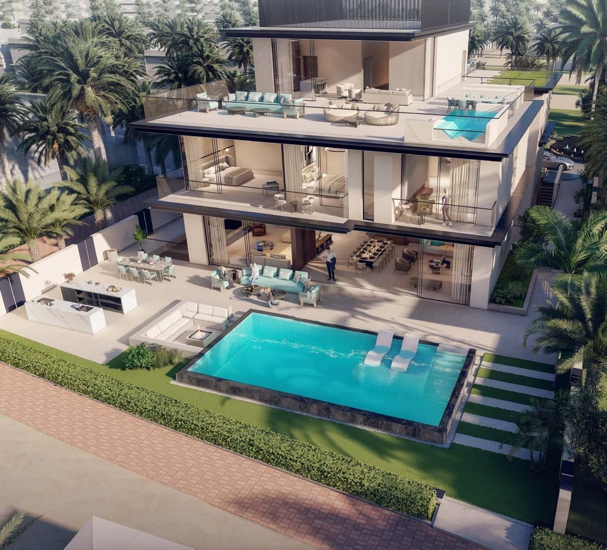 Nineteen Riviera Lagoon amenity Private Swimming Pools - MBR District 11 (Meydan South), Dubai - by Riviera Group