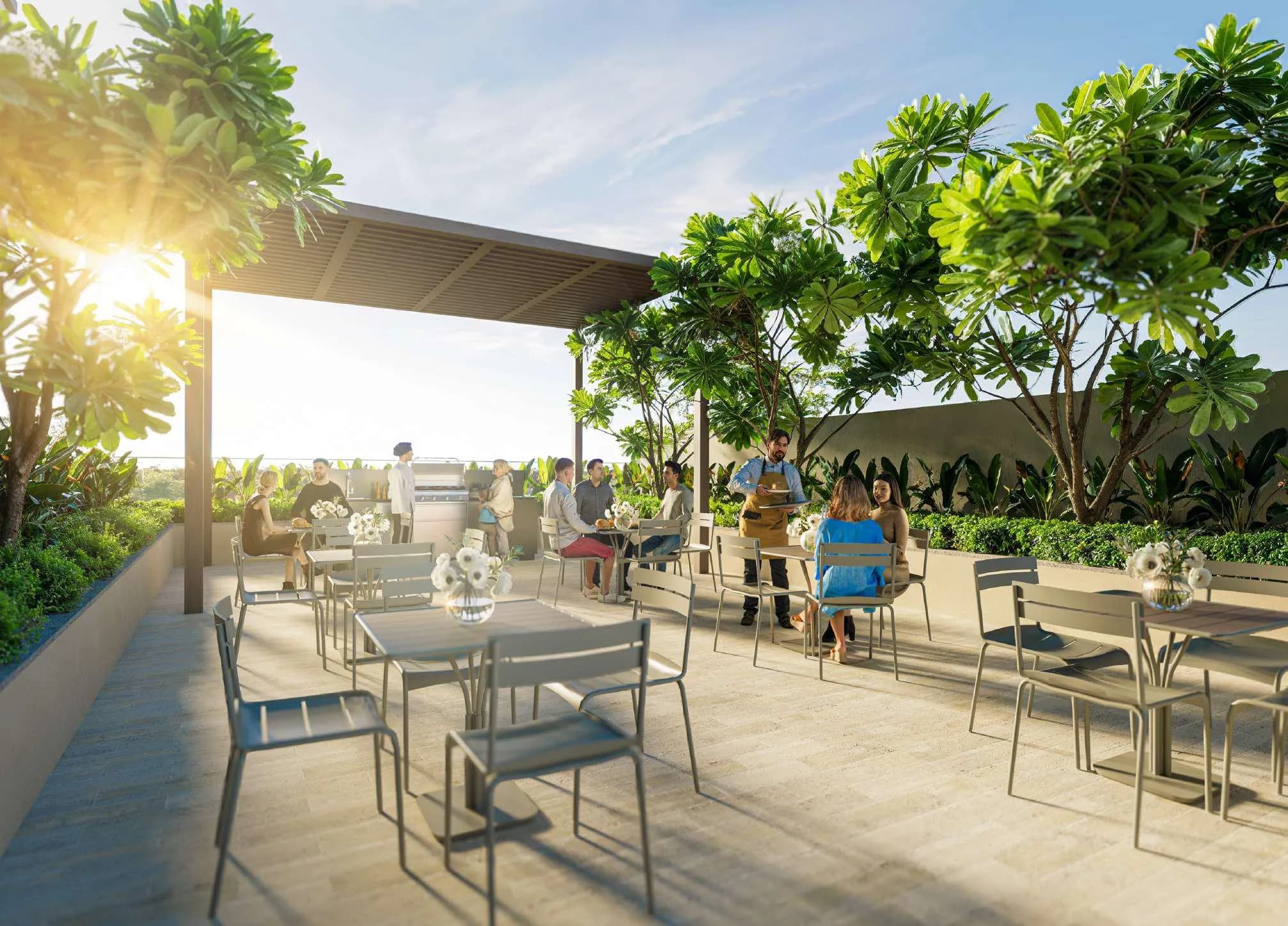 Nirvana Residences 1 amenity Community BBQ Area - Dubai Production City, Dubai - by Meraki Developers