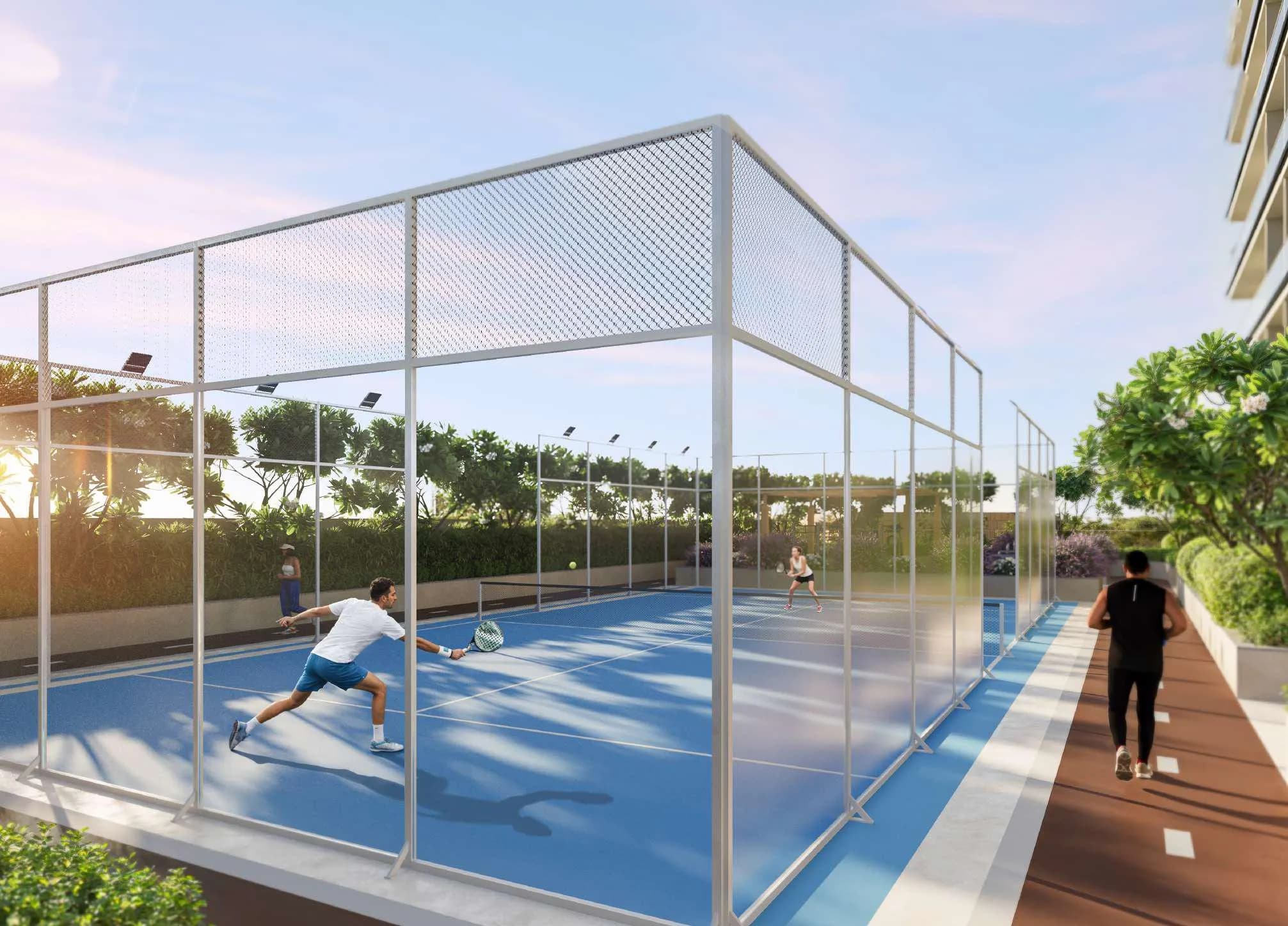 Nirvana Residences 1 amenity Padel Court - Dubai Production City, Dubai - by Meraki Developers