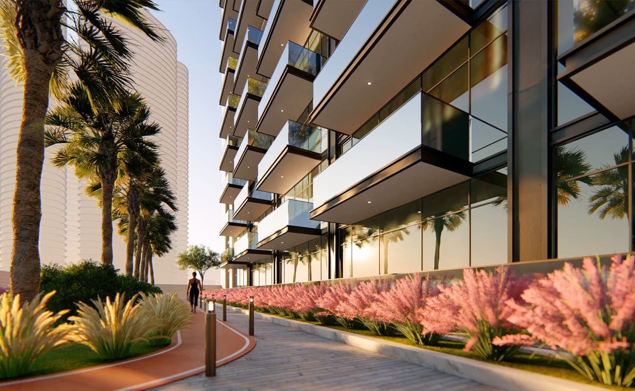 Nobles Tower amenity Walking Track in Business Bay, Dubai, by Tiger Group