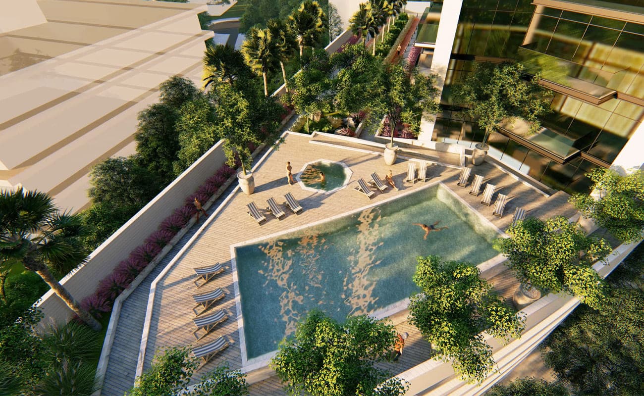 Nobles Tower amenity Swimming Pool in Business Bay, Dubai, by Tiger Group