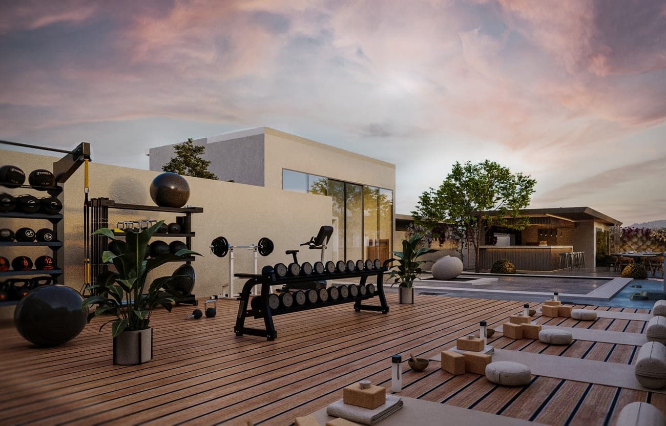 Norah Residence amenity Gym in JVC (Jumeirah Village Circle), Dubai, by Al Tareq Star Real Estate Development