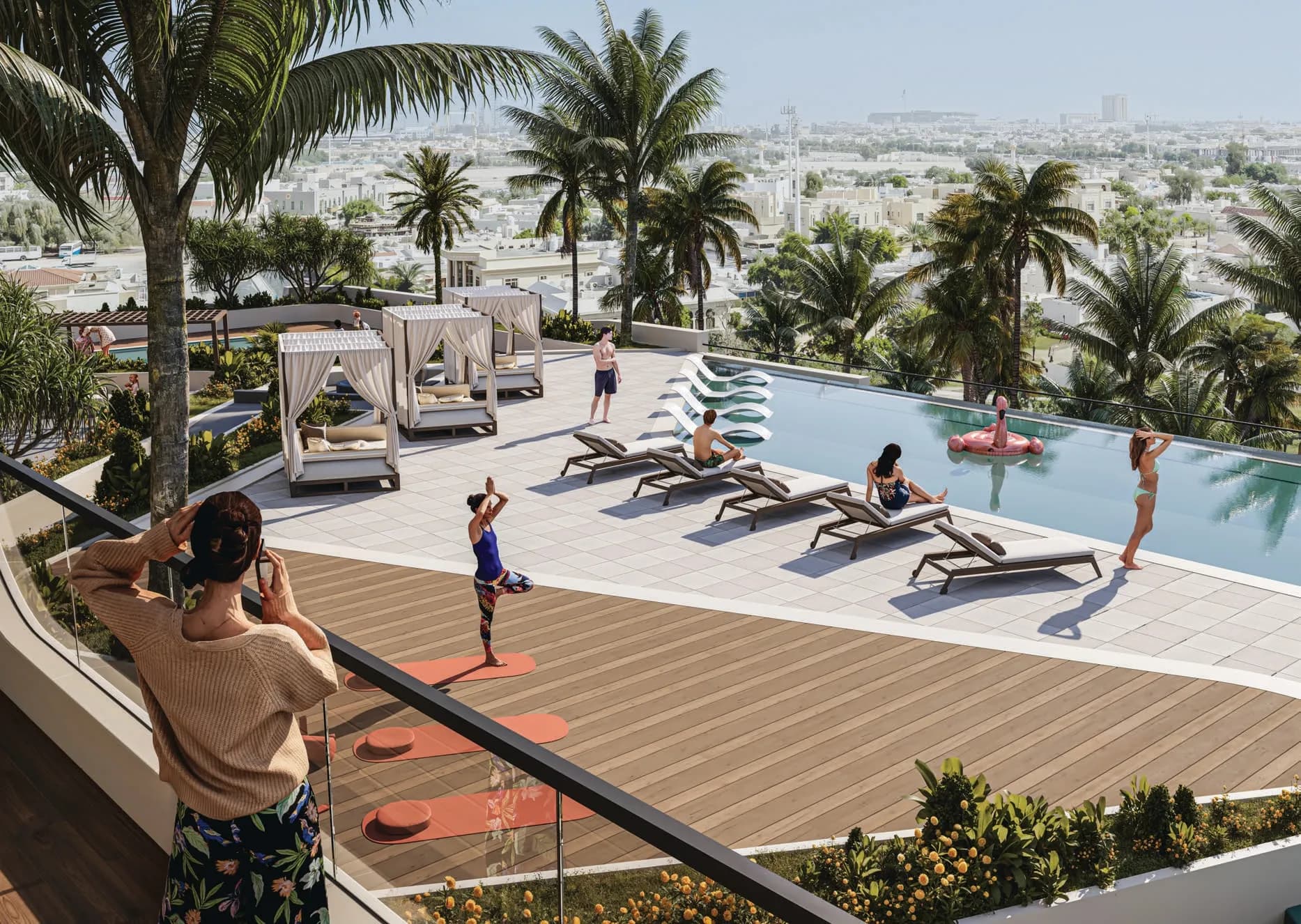 Nova Tower amenity Cabanas in Dubai Science Park, Dubai, by Al Ansari Properties