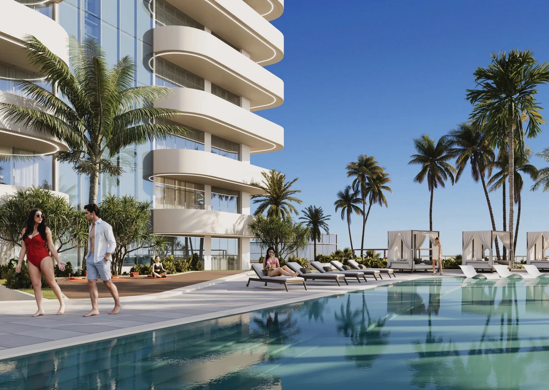 Nova Tower amenity Pool Deck in Dubai Science Park, Dubai, by Al Ansari Properties