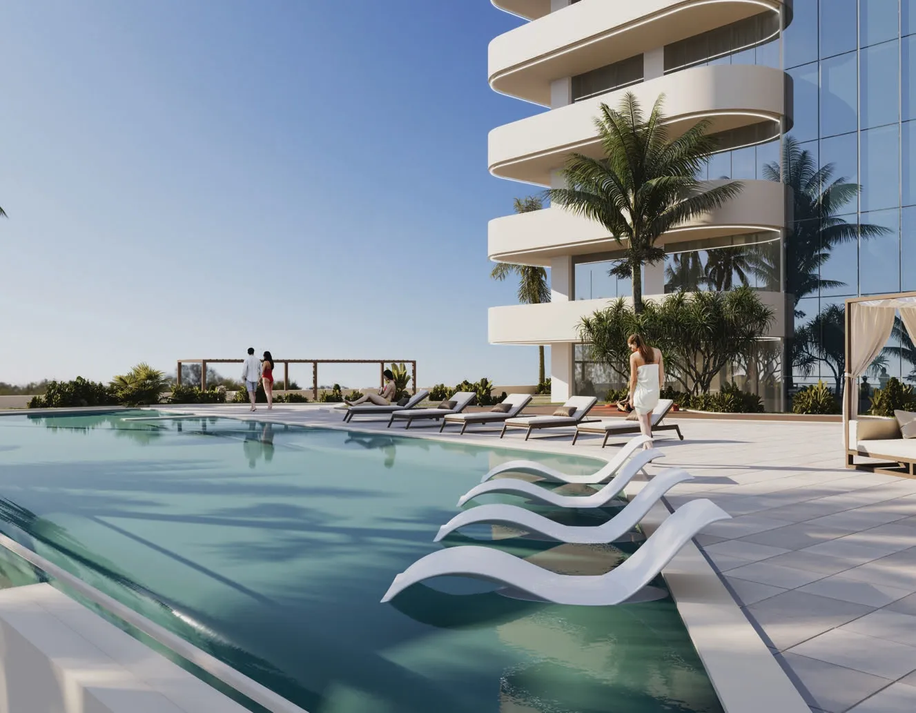 Nova Tower amenity Swimming Pool in Dubai Science Park, Dubai, by Al Ansari Properties