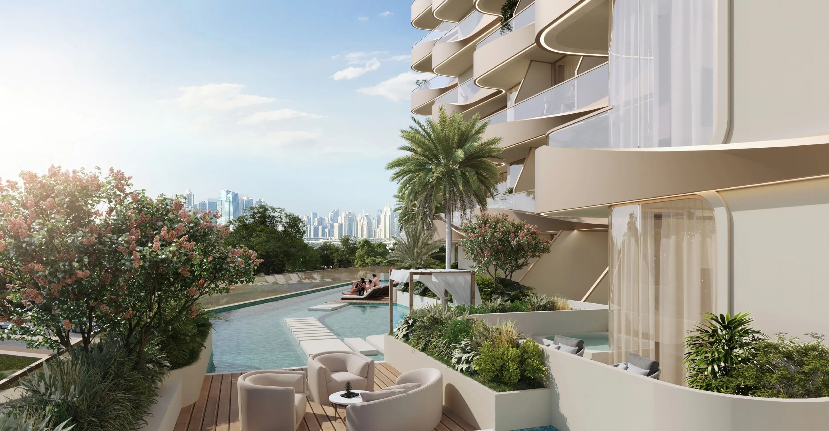 Nuve by Zoya amenity Open-air Lounges - Dubai Residence Complex, Dubai - by Zoya Developments