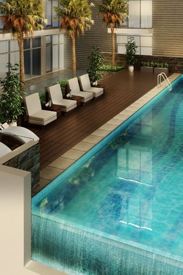O Ten amenity Infinity Swimming Pool - Al Jaddaf, Dubai - by AQUA Properties