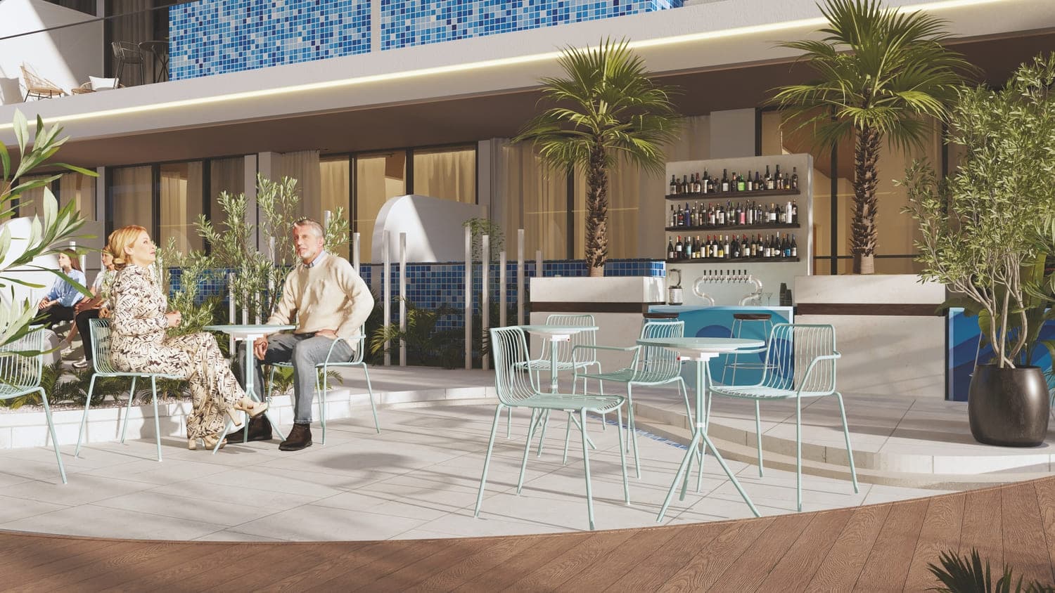 Ocean Pearl 1 and 2 amenity Cafe - Dubai Islands, Dubai - by Samana