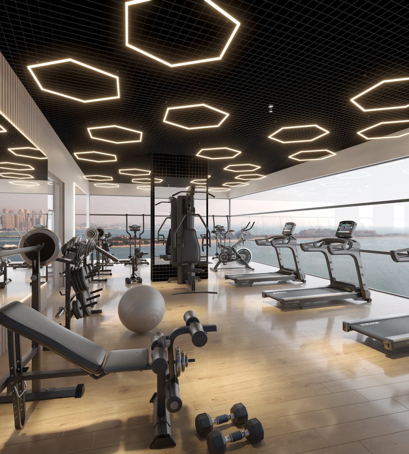 Ocean Tower amenity Indoor & Outdoor Gym - Dubai Islands, Dubai - by AAA Real Estate Development