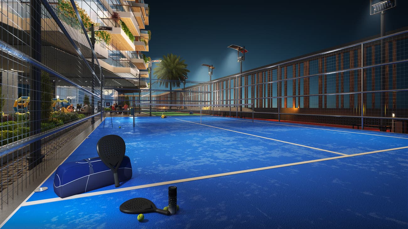 Ocean Tower amenity Padel Tennis Court - Dubai Islands, Dubai - by AAA Real Estate Development
