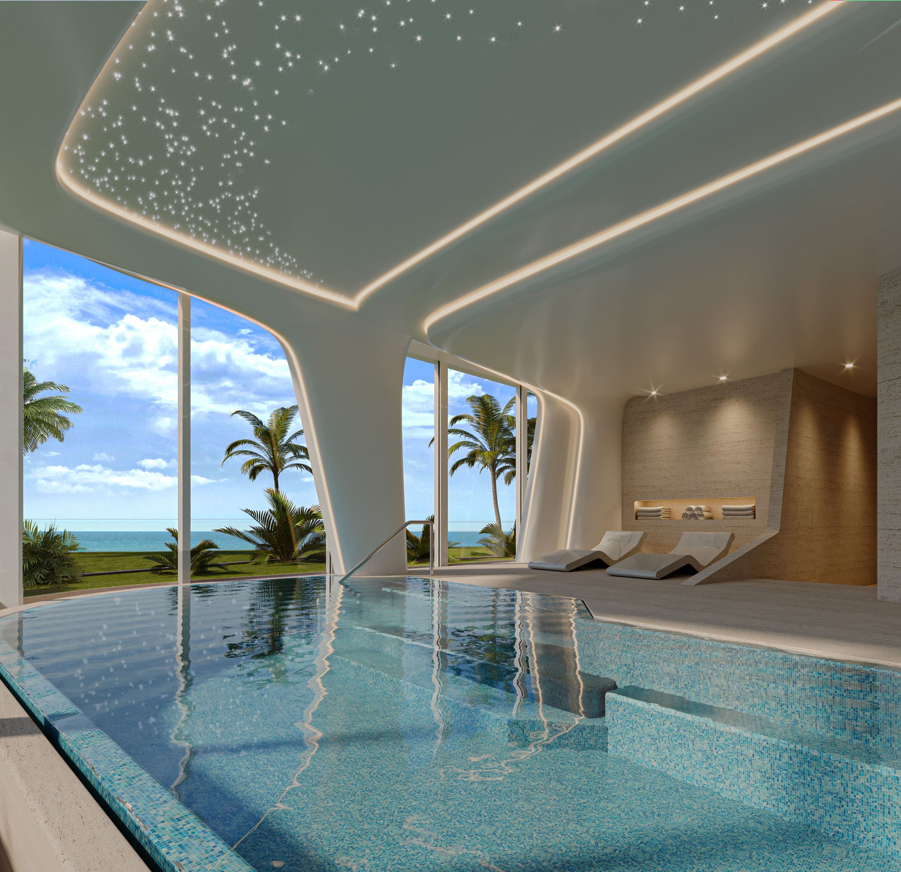 Oceano amenity Indoor Pool - Al Marjan Island, Dubai - by The Luxe