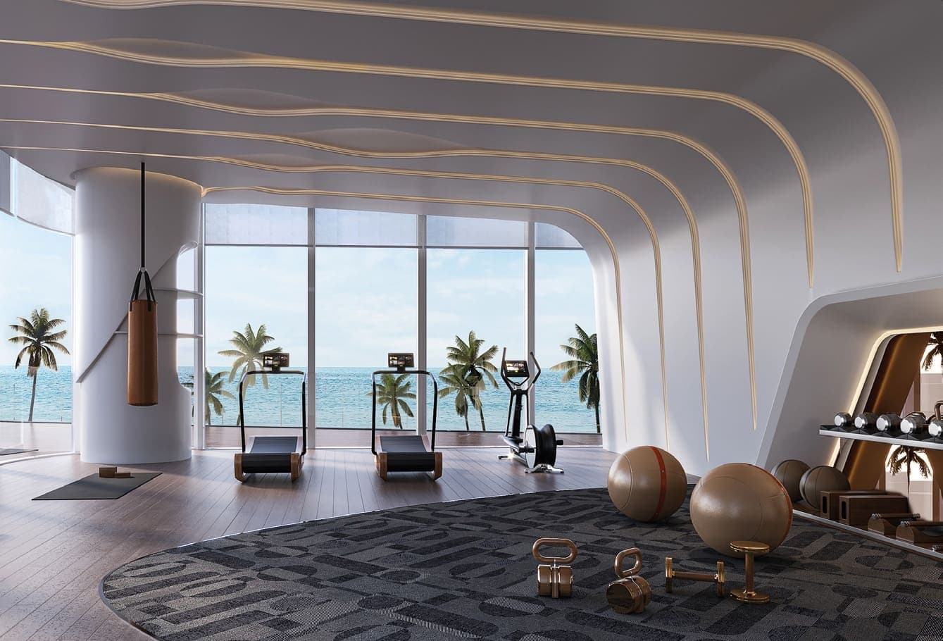 Oceano amenity State Of The Art Gym - Al Marjan Island, Dubai - by The Luxe