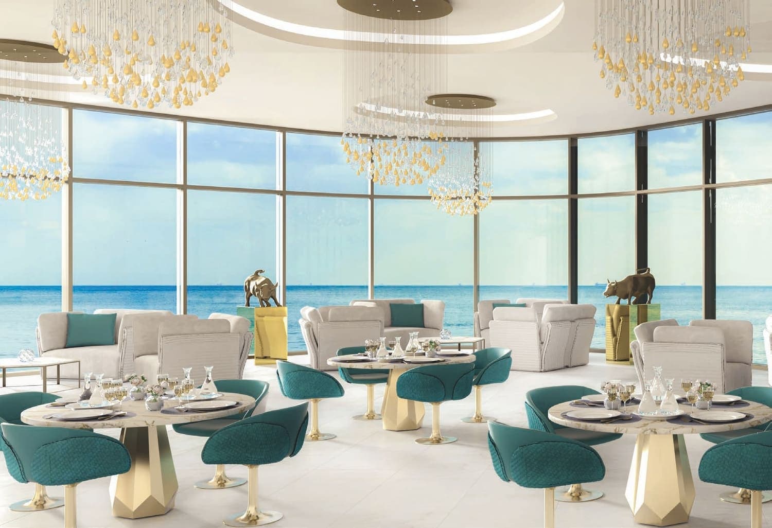 Oceanz amenity Cafe Lounge - Maritime City, Dubai - by Danube