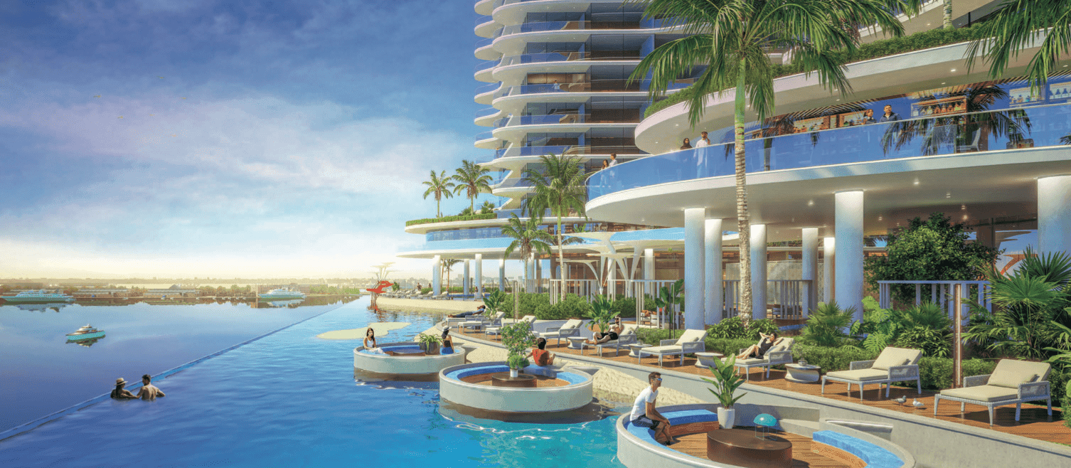 Oceanz amenity Swimming Pool - Maritime City, Dubai - by Danube