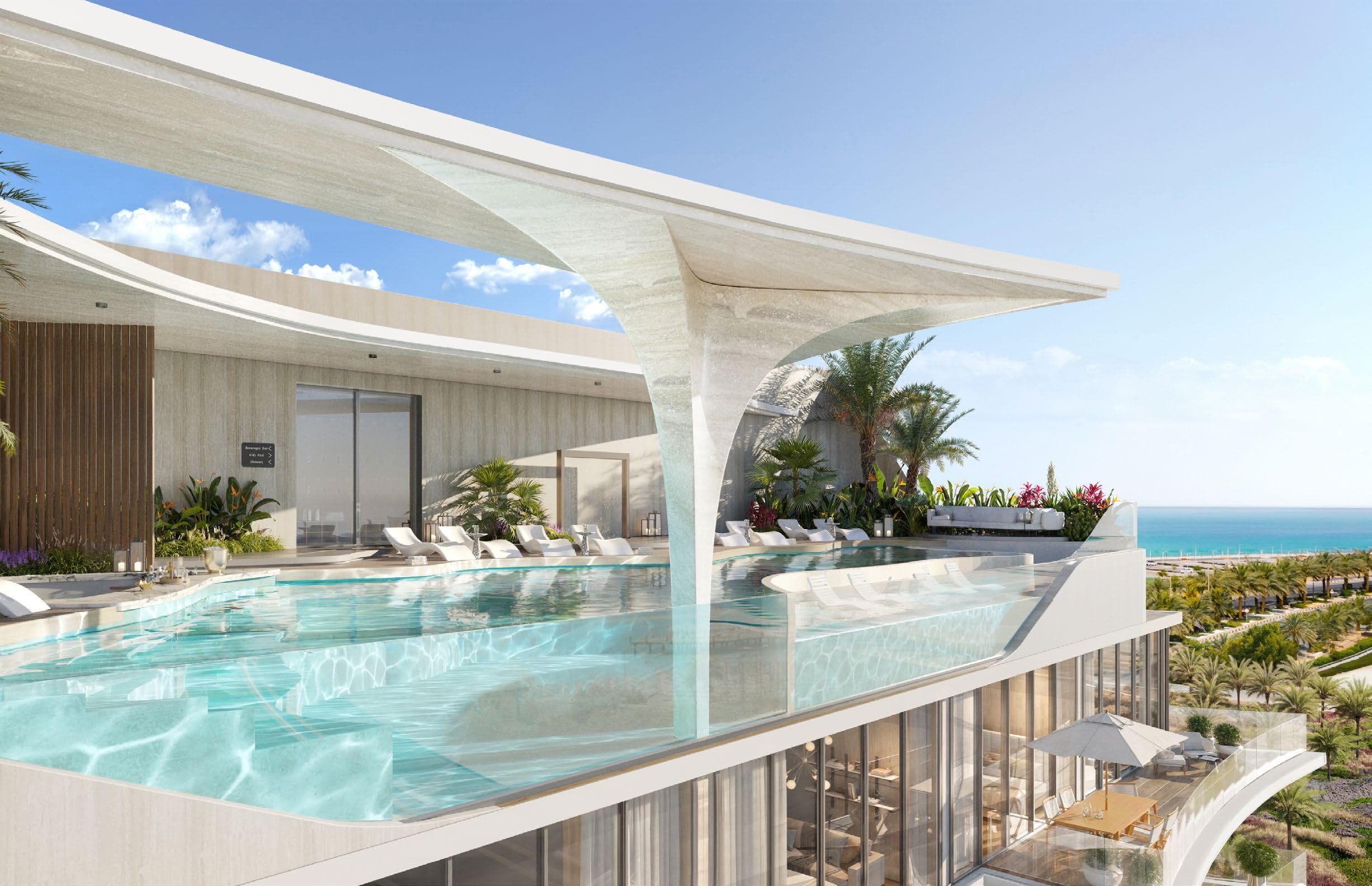 Ola Residence amenity Adults Infinity Pool - Al Marjan Island, Dubai - by Lacasa Living