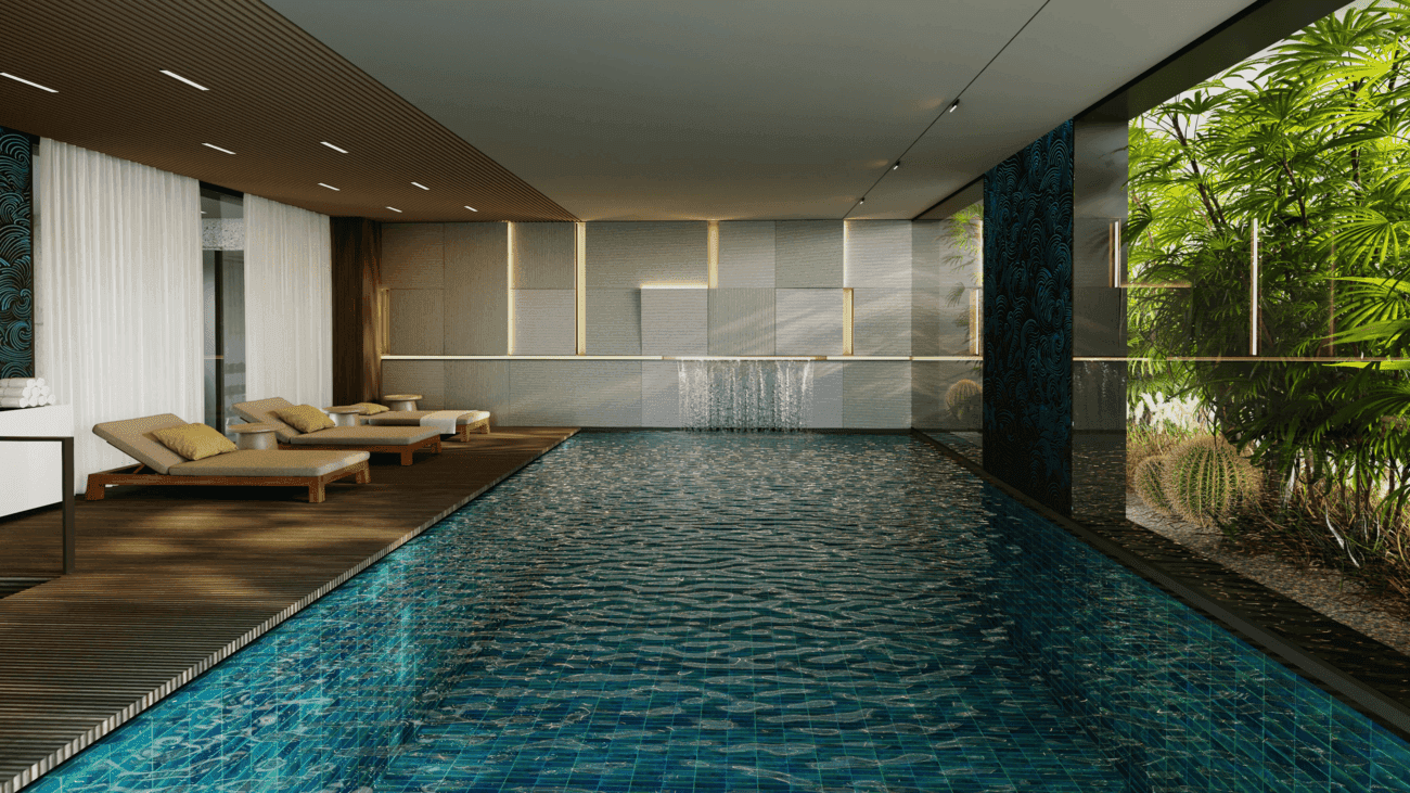 Olaia Residences amenity Indoor Pool - Palm Jumeirah, Dubai - by Gulf House Real Estate Development