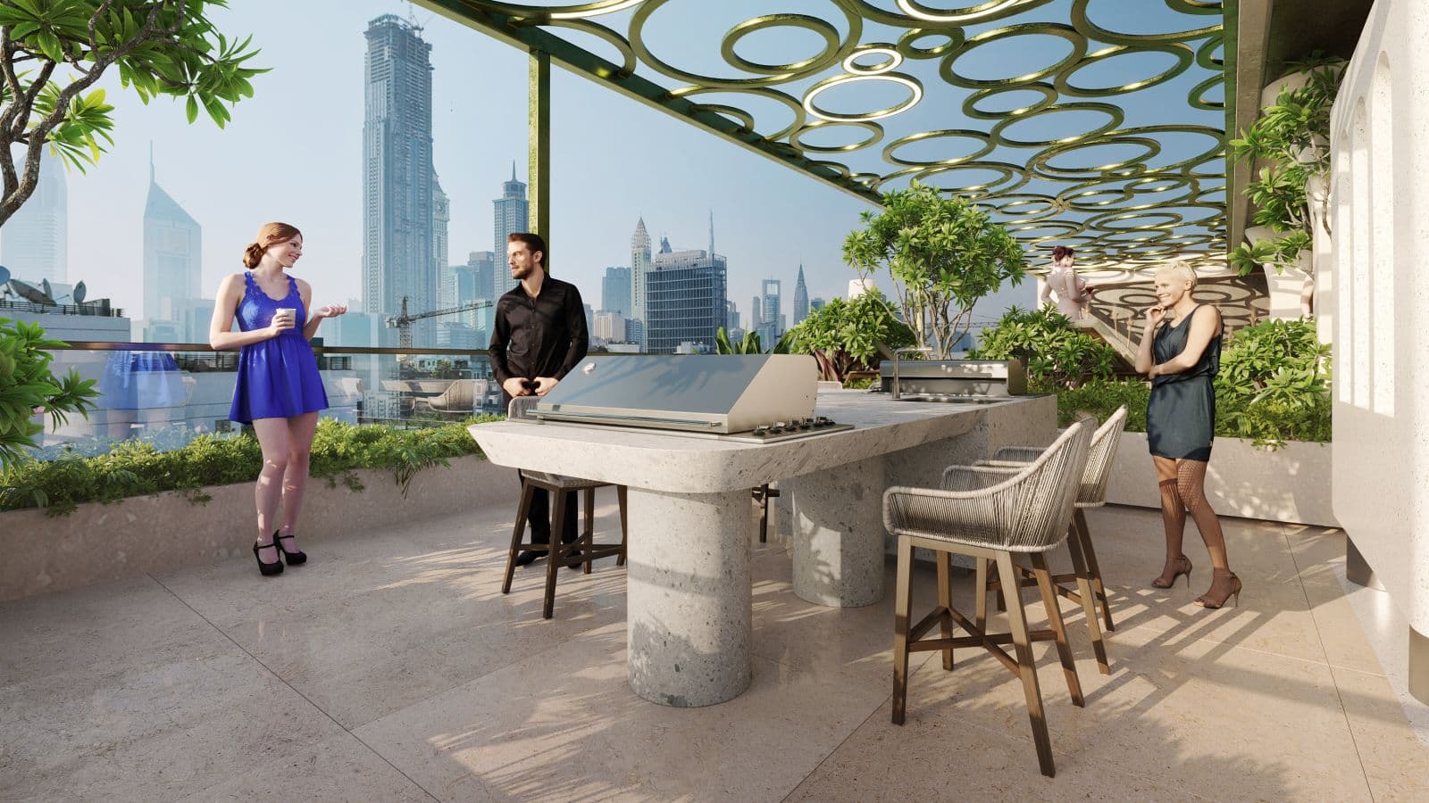 Olivia Gardens amenity Bbq Area - Al Satwa, Dubai - by Segrex Development