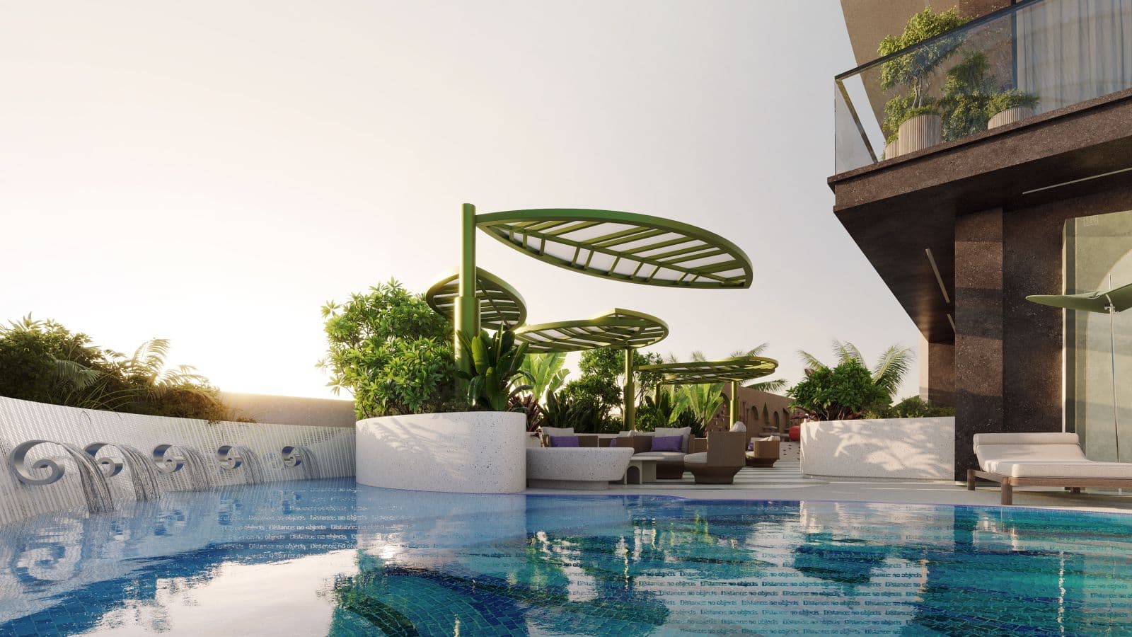 Olivia Gardens amenity Jacuzzi - Al Satwa, Dubai - by Segrex Development