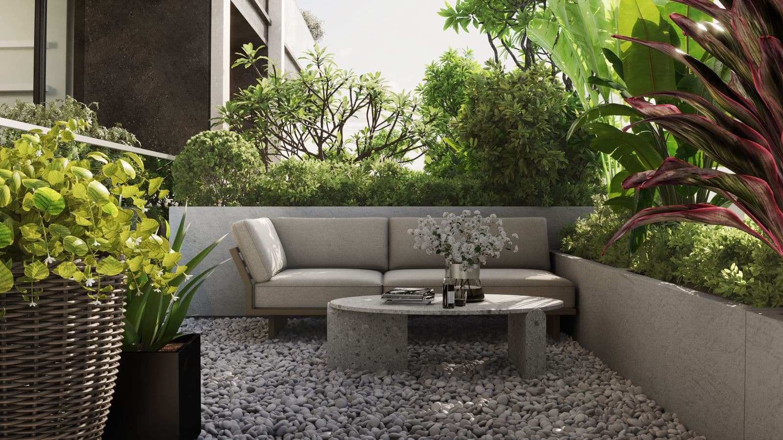 Olivia Gardens amenity Recreation Area - Al Satwa, Dubai - by Segrex Development