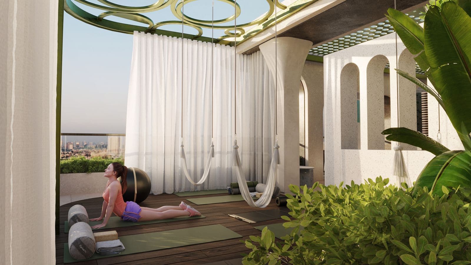 Olivia Gardens amenity Yoga And Pilates Area - Al Satwa, Dubai - by Segrex Development