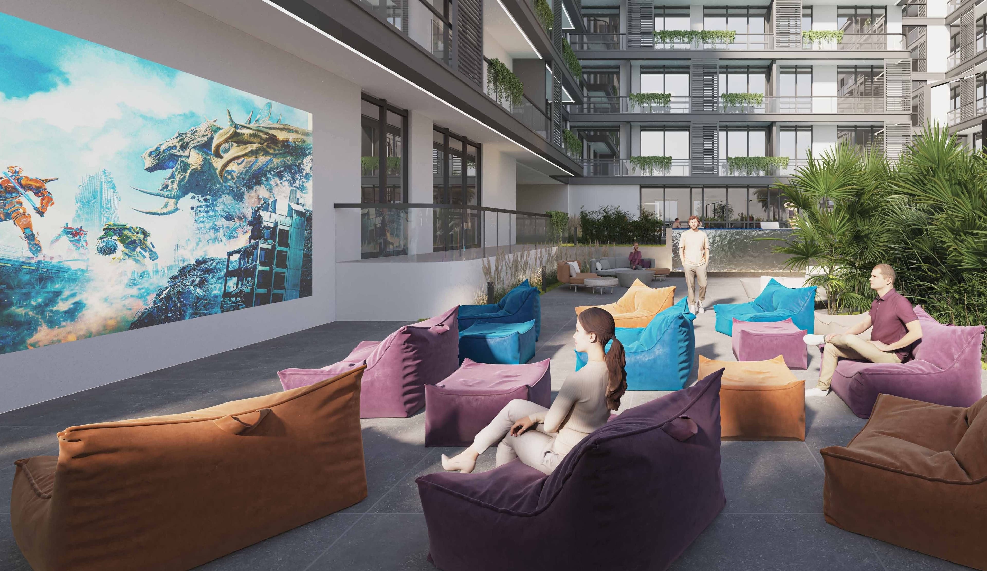Olivia Residences amenity Outdoor Cinema - Dubai Investments Park, Dubai - by Karma Developers