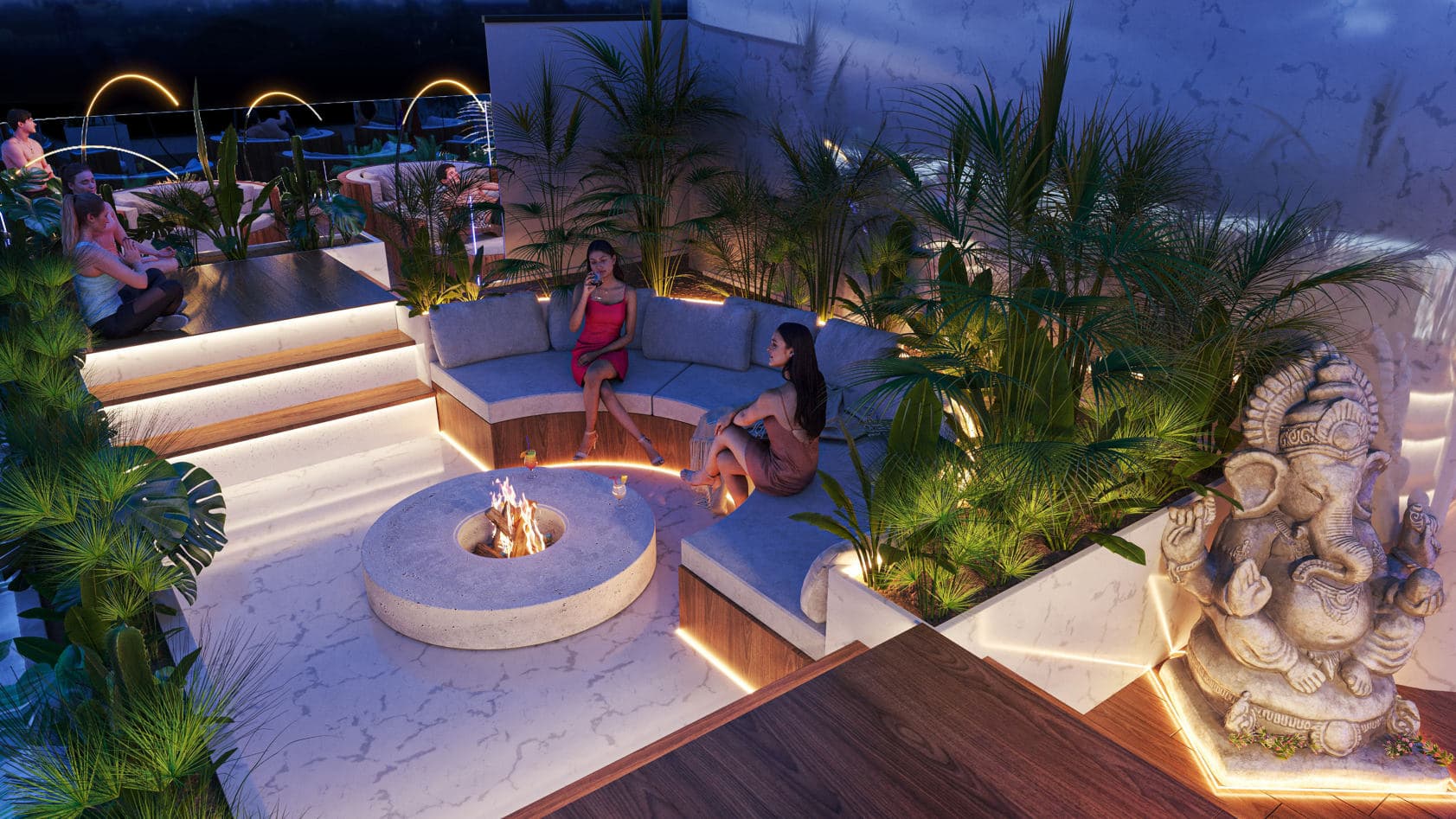 OM Club House amenity Lounge Area - Badung, Dubai - by Avalon x RTF by Usyk