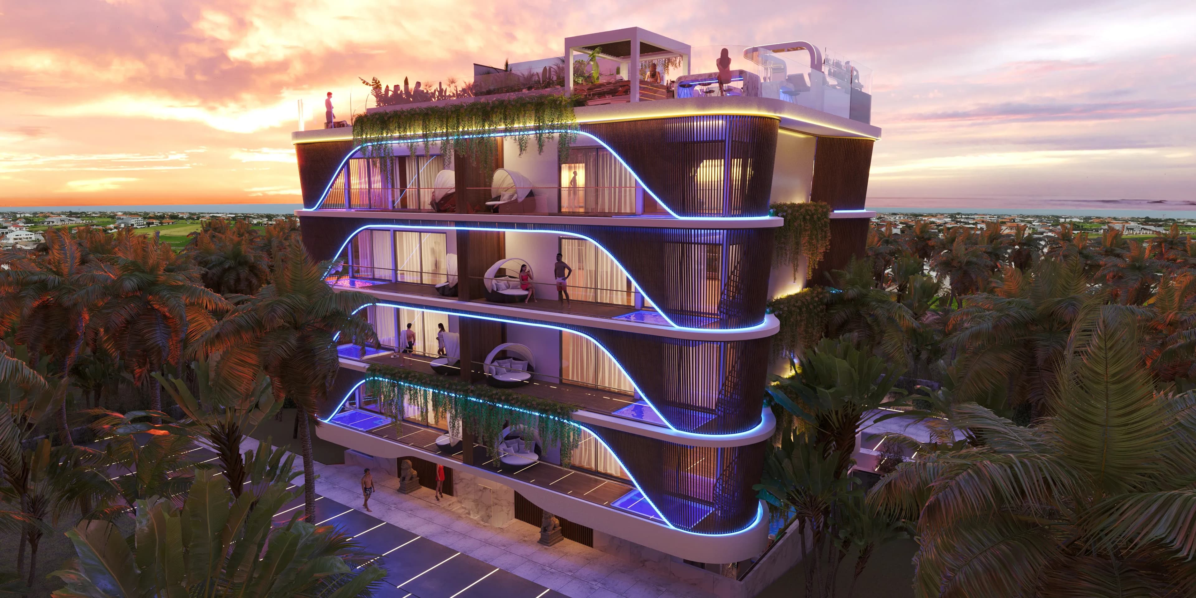 OM Club House exterior view - Badung, Dubai - by Avalon x RTF by Usyk