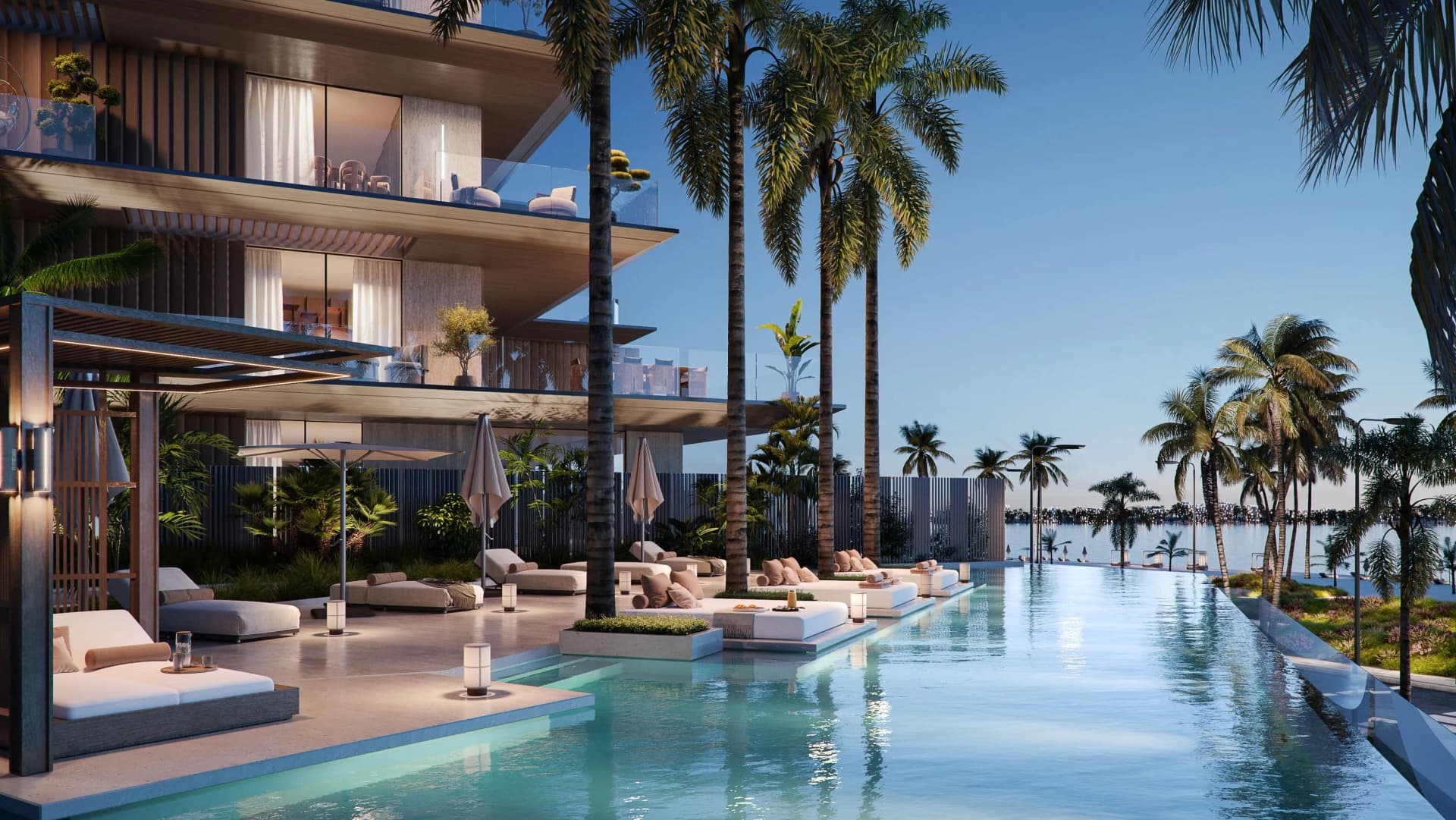 Omoria Private Residences amenity Infinity Pool in Dubai Islands, Dubai, by Innovate Living
