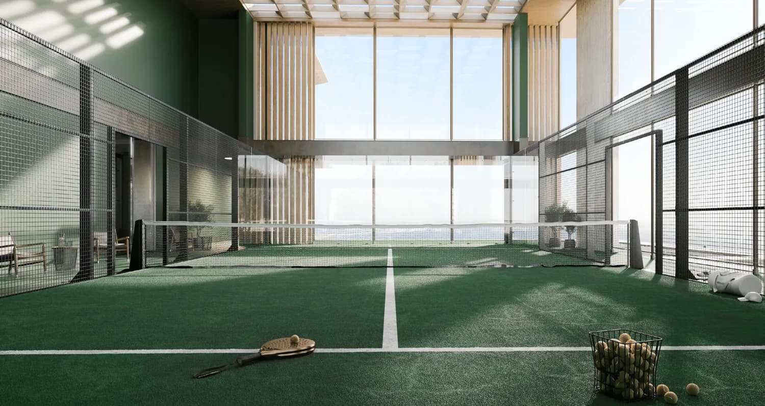 Omoria Private Residences amenity Panoramic Sea-view Padel Court - Dubai Islands, Dubai - by Innovate Living