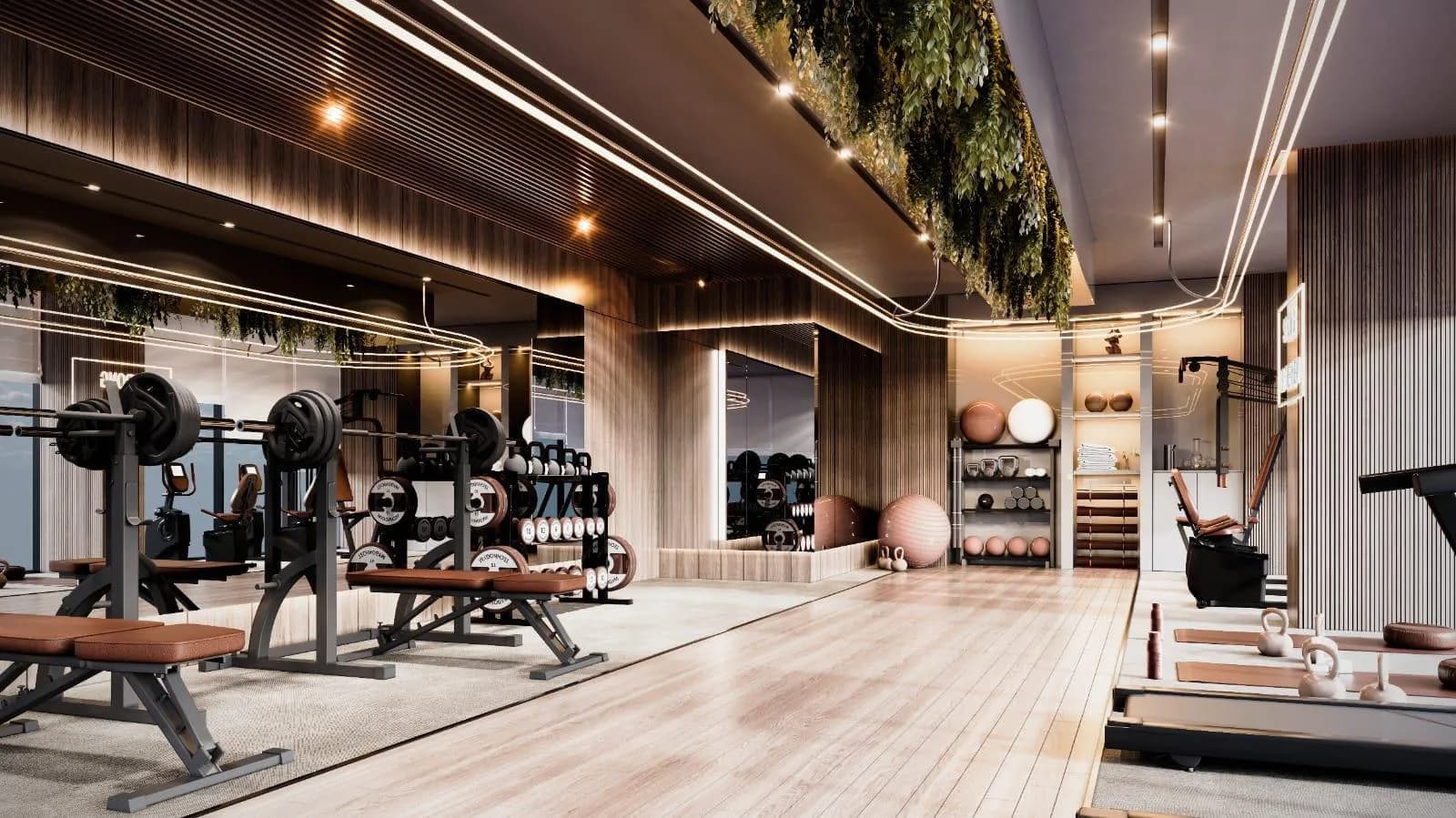 Omya Residence amenity Gym in Jebel Ali Village, Dubai, by Pantheon