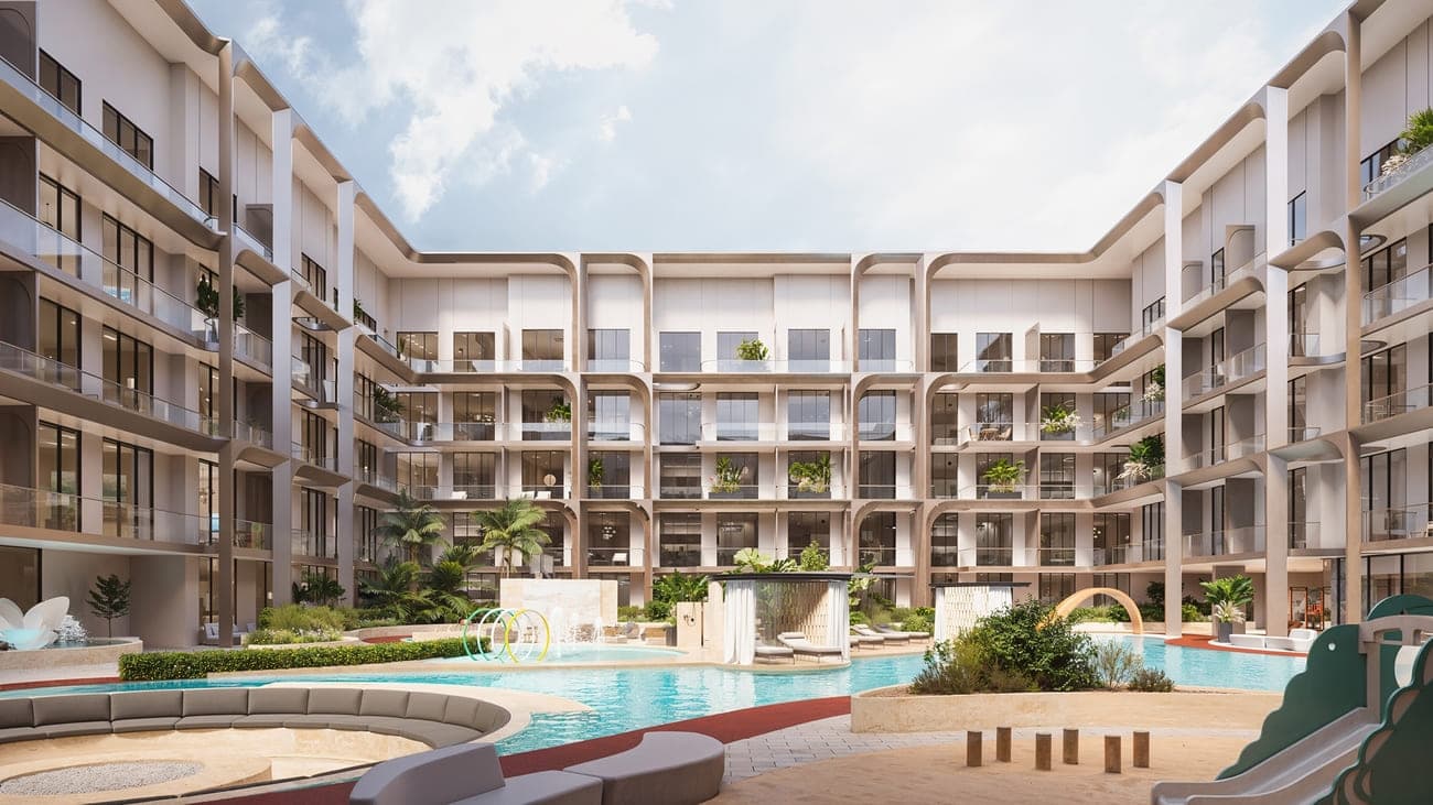 One Beverly amenity Beach Pool - Arjan, Dubai - by HMB Homes Real Estate Development