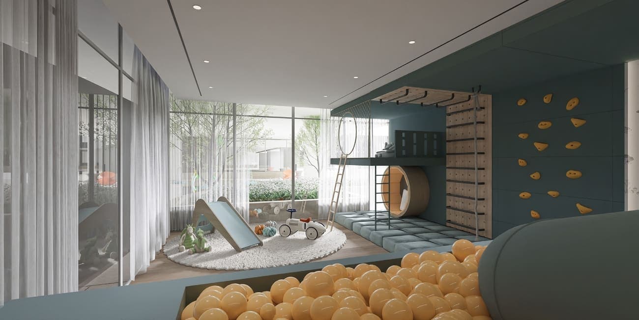 One Beverly amenity Kids Play Area - Arjan, Dubai - by HMB Homes Real Estate Development