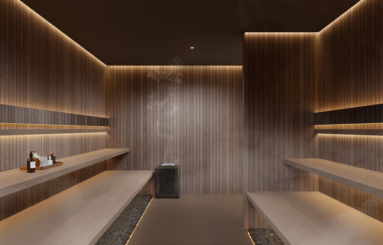 One Beverly amenity Sauna - Arjan, Dubai - by HMB Homes Real Estate Development