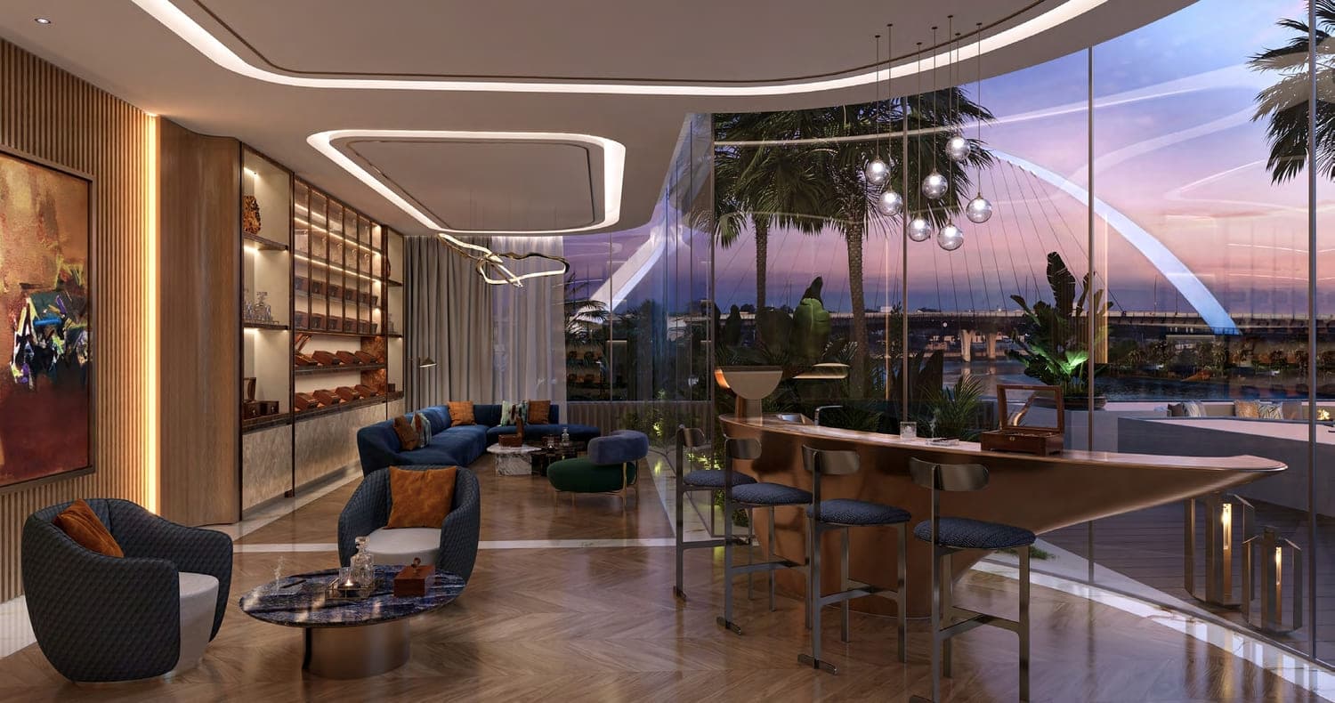 One Canal Residences amenity Cigar Lounge - Safa Park, Dubai - by AHS Properties