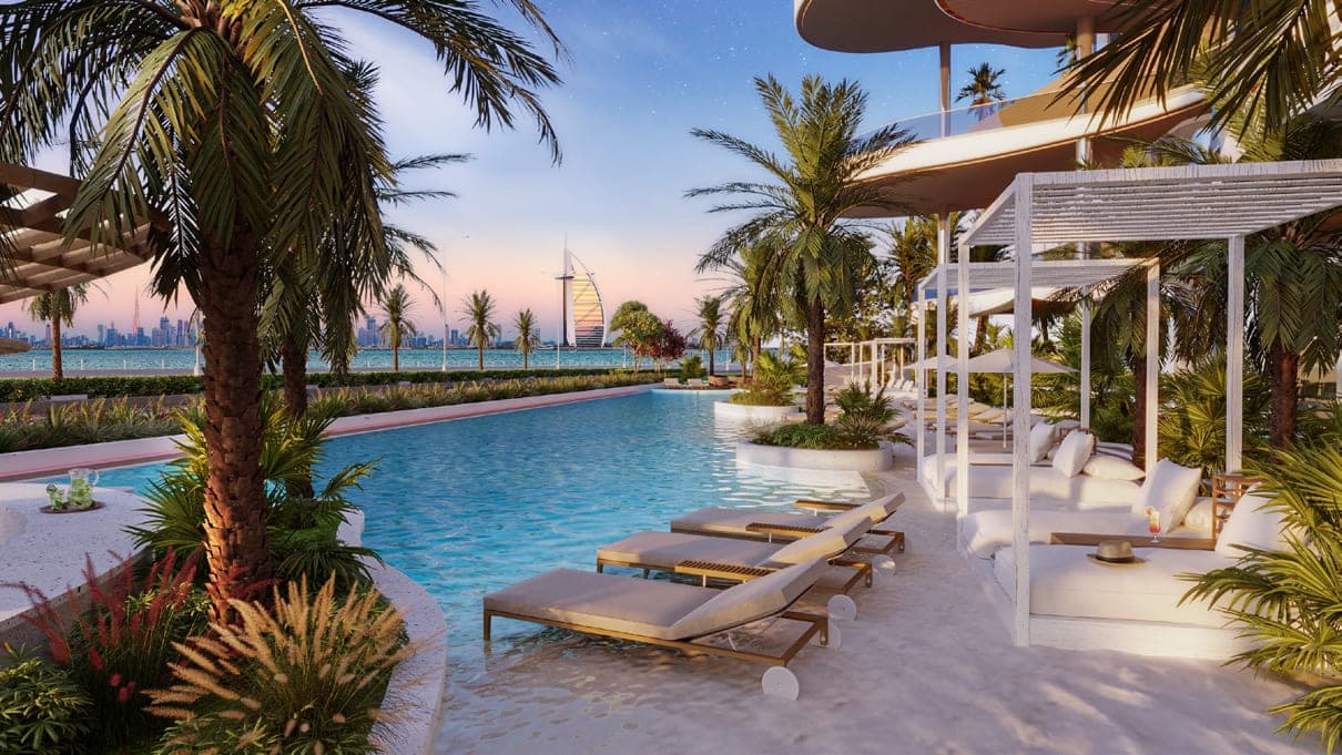 One Crescent Palm amenity Direct Beach Access in Palm Jumeirah, Dubai, by AHS Properties