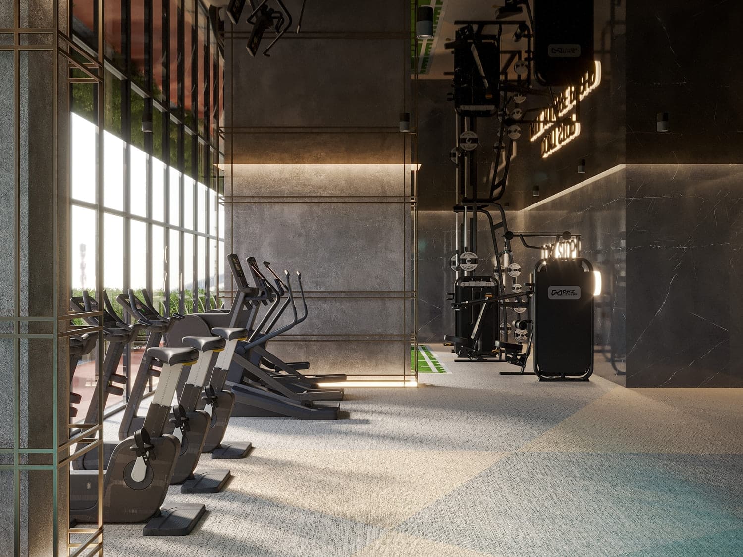 One Park Central amenity Gym - JVC (Jumeirah Village Circle), Dubai - by Iman Developers