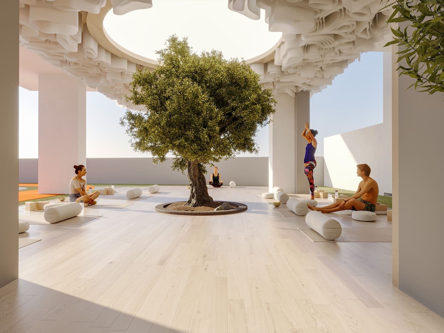 One Park Central amenity Yoga Lounge - JVC (Jumeirah Village Circle), Dubai - by Iman Developers
