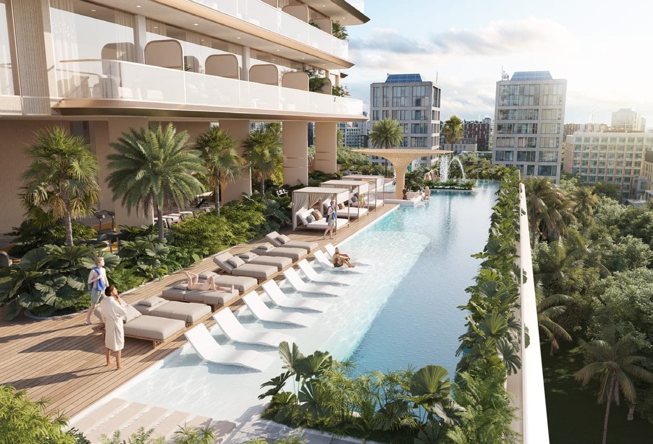 One Park Square amenity 40m Leisure Pool - JVC (Jumeirah Village Circle), Dubai - by Iman Developers