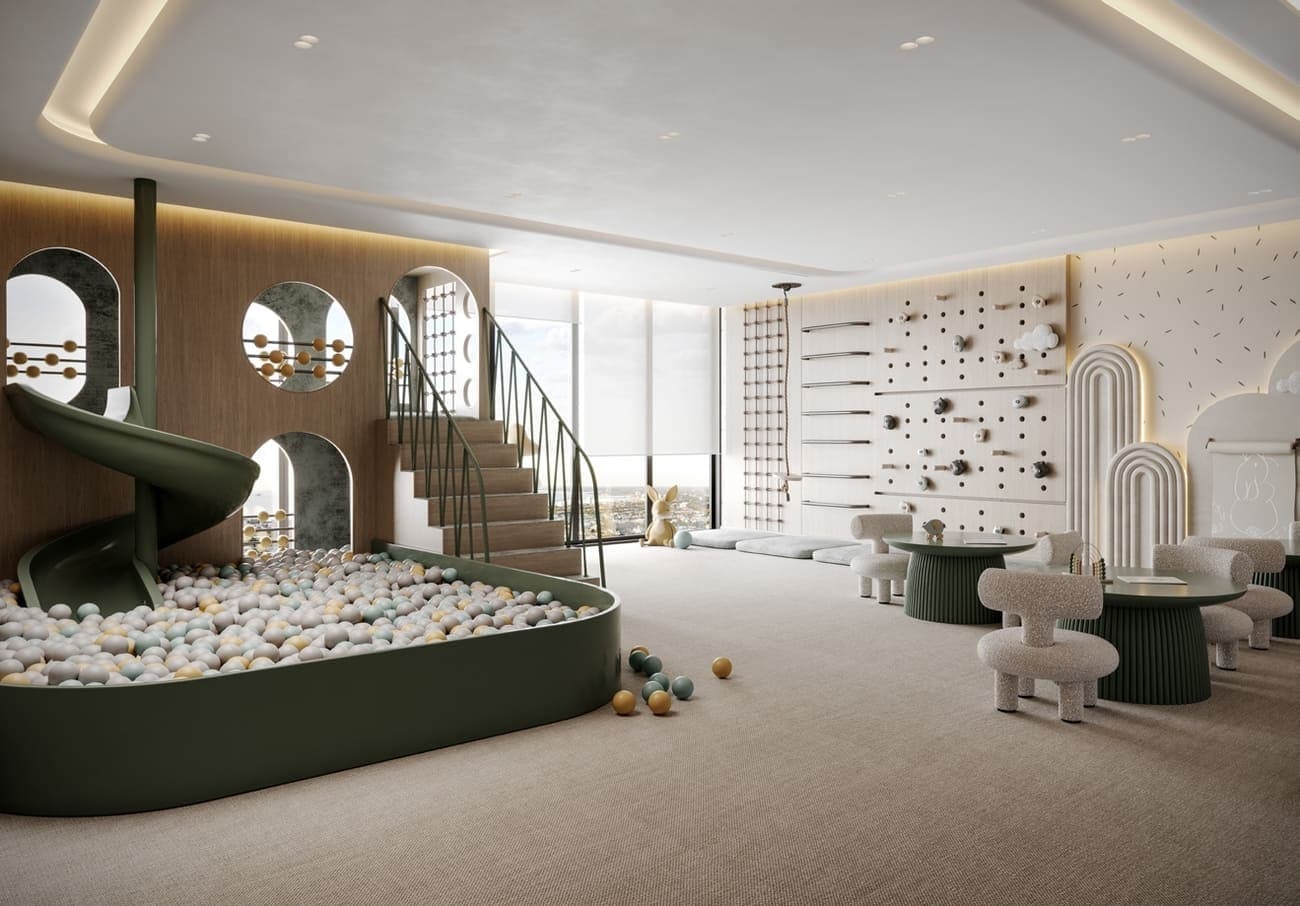 One Park Square amenity Indoor Kids Play Area - JVC (Jumeirah Village Circle), Dubai - by Iman Developers