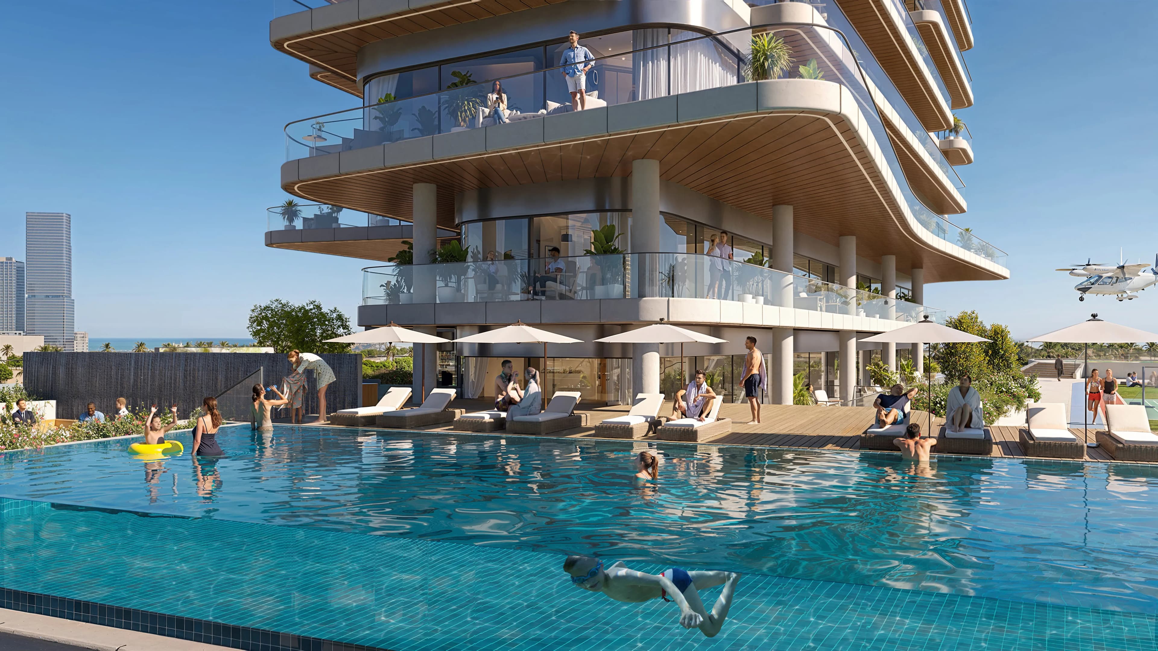 One Residence Al Reem Island amenity Swimming Pool & Kids Pool - Abu Dhabi, Dubai - by One Development