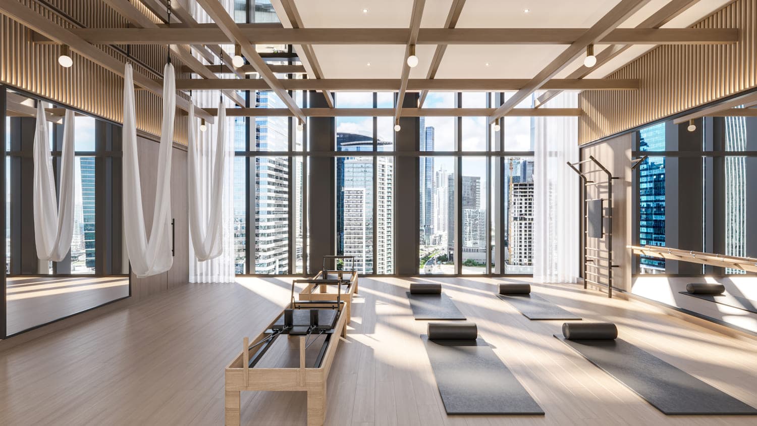 One River Point amenity Yoga Studio - Business Bay, Dubai - by Ellington