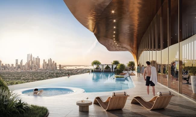 One Sky Park amenity Sky Deck 35m Infinity Pool - JVC (Jumeirah Village Circle), Dubai - by Iman Developers